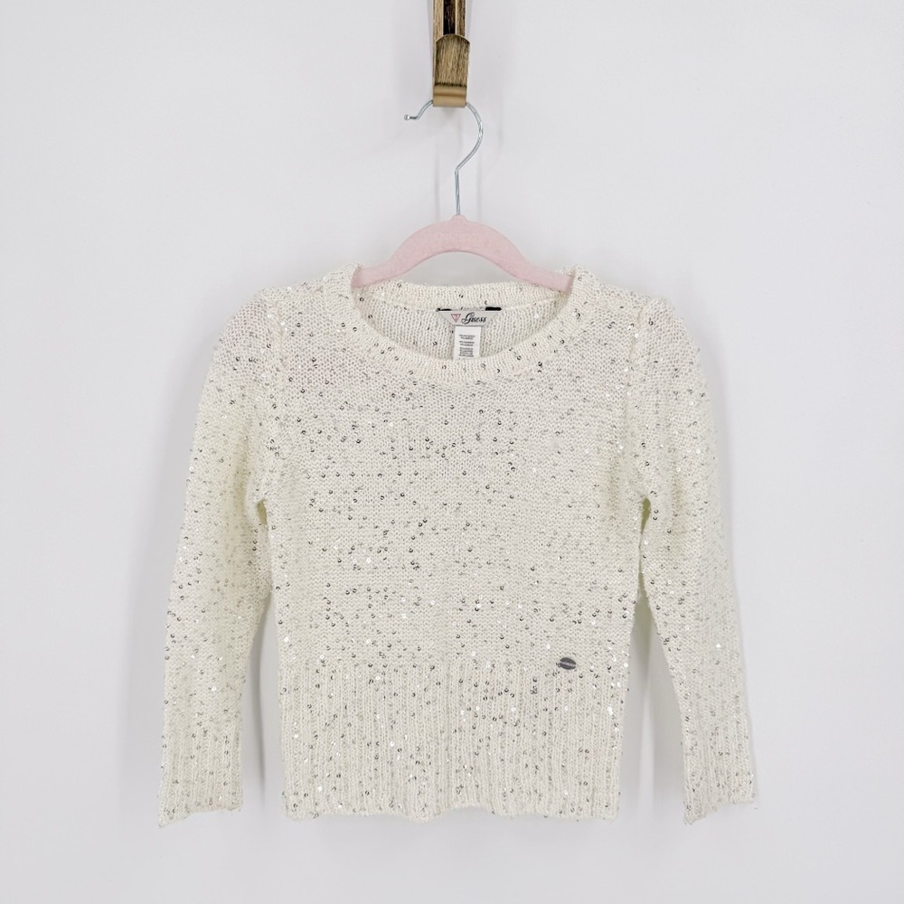 Guess Cream Sequin Sweater